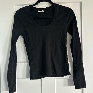 Z Supply Black Long Sleeve Top